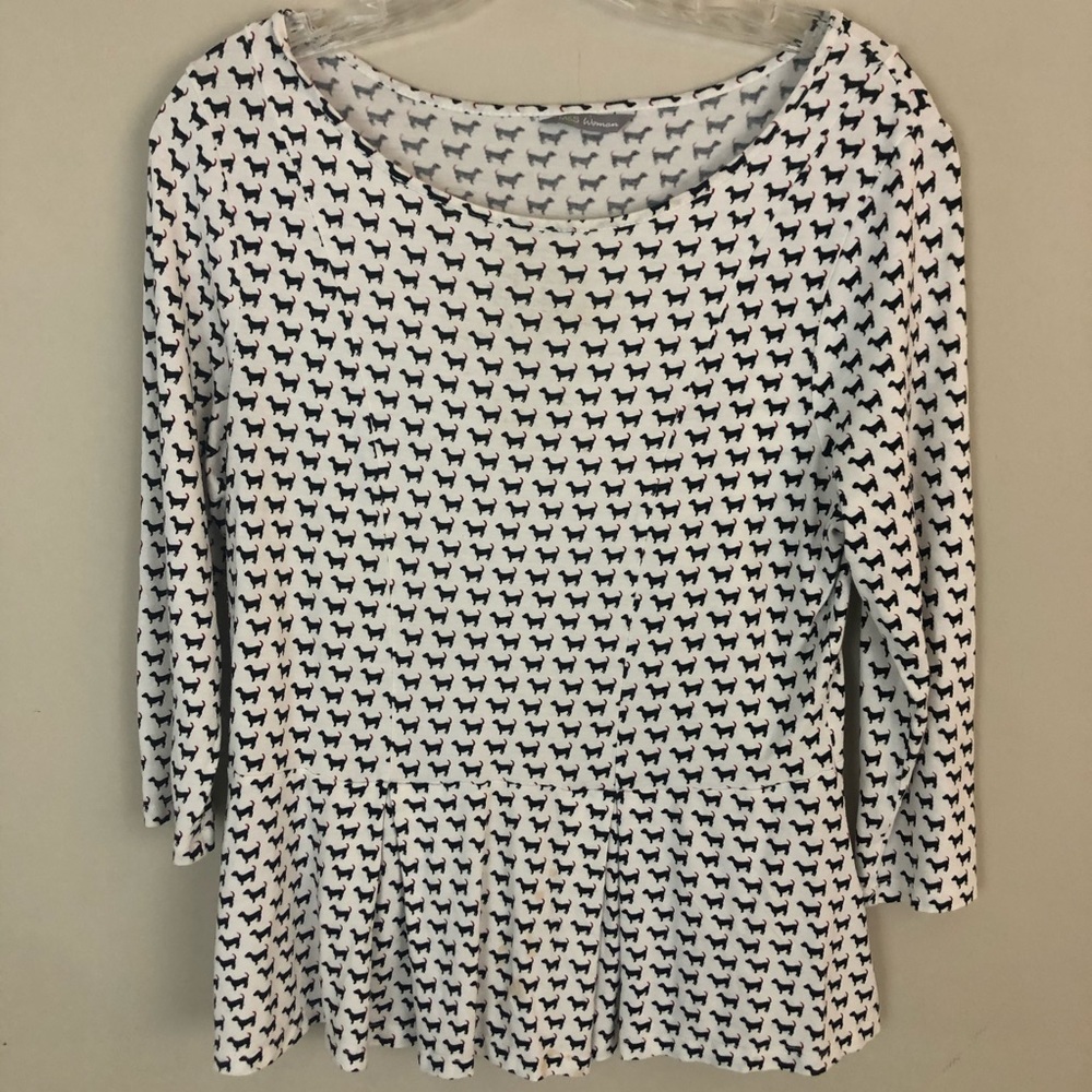 M&S woman Dauschund blouse, UK 14P
